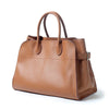 Cowhide Leather Tote Shopper Flap Bag
