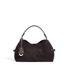 Cowhide Suede Crossbody Bag with Shoulder Strap