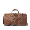 Leather Duffle Bag with Shoe Compartment